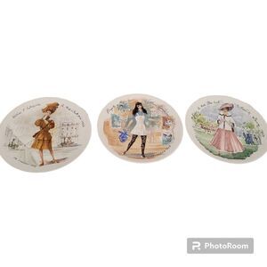 Set Of 3 D'Arceau-Limoges Plates Lafayette Legacy Collection Porcelain
